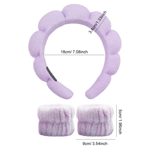 Three-piece Head Clasp Bracelet Set In Purple